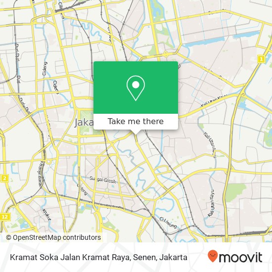 Kramat Soka Jalan Kramat Raya, Senen map