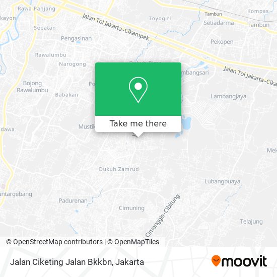 Jalan Ciketing Jalan Bkkbn map