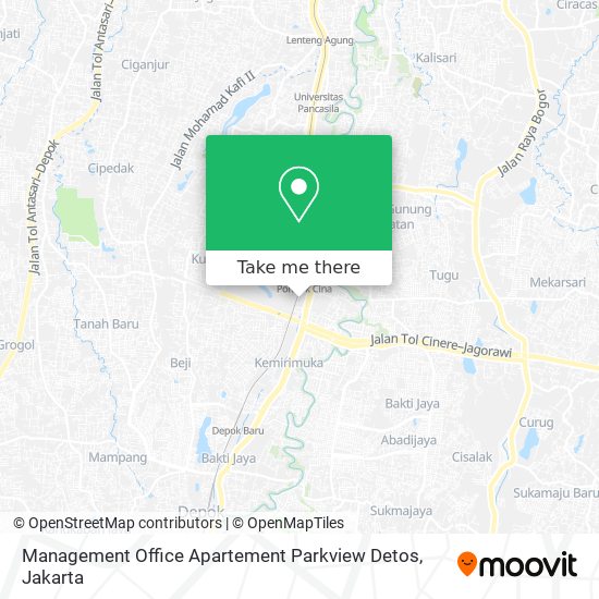 Management Office Apartement Parkview Detos map