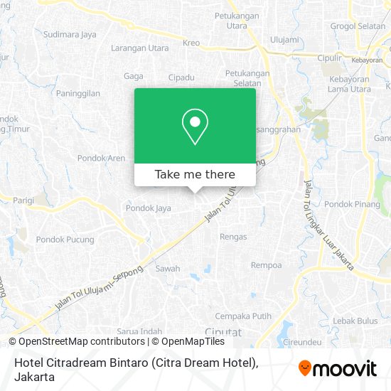 Hotel Citradream Bintaro (Citra Dream Hotel) map