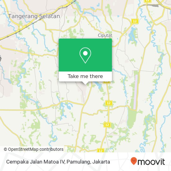 Cempaka Jalan Matoa IV, Pamulang map