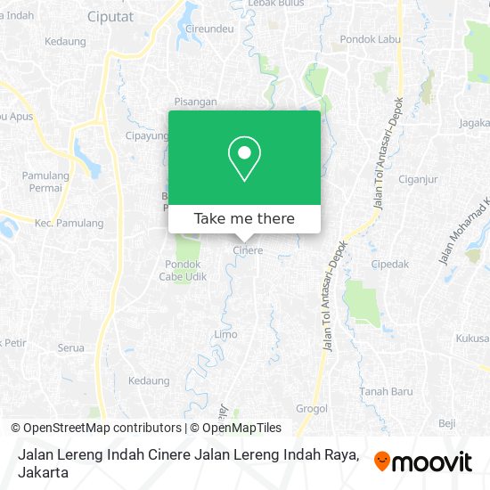 Jalan Lereng Indah Cinere Jalan Lereng Indah Raya map