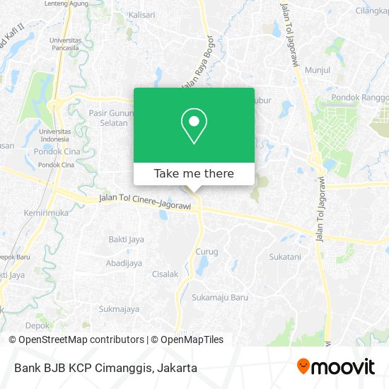 Bank BJB KCP Cimanggis map