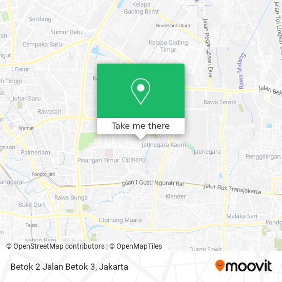 Betok 2 Jalan Betok 3 map