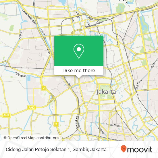 Cideng Jalan Petojo Selatan 1, Gambir map