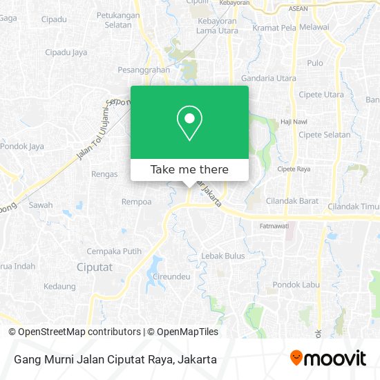 Gang Murni Jalan Ciputat Raya map