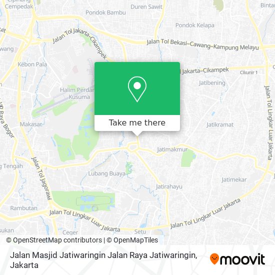 Jalan Masjid Jatiwaringin Jalan Raya Jatiwaringin map