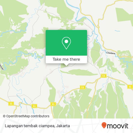 Lapangan tembak ciampea, Ciampea map