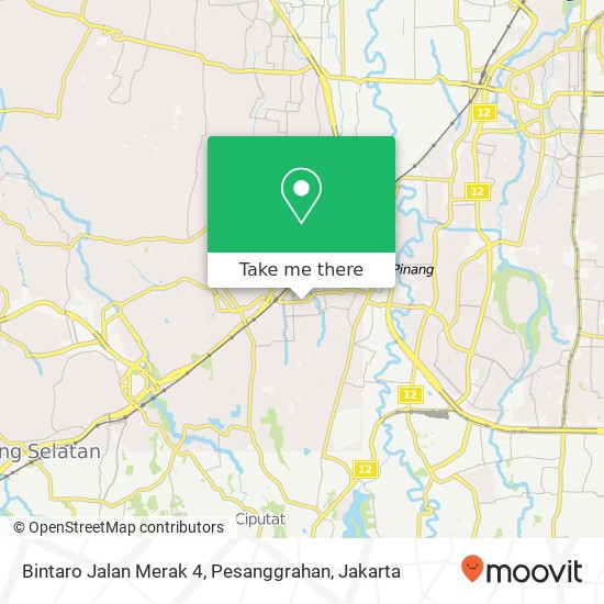 Bintaro Jalan Merak 4, Pesanggrahan map