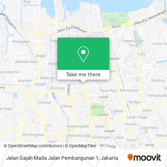 Jalan Gajah Mada Jalan Pembangunan 1 map
