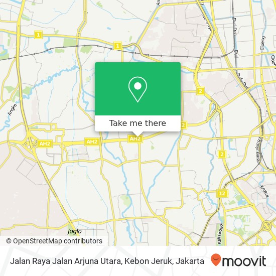 Jalan Raya Jalan Arjuna Utara, Kebon Jeruk map