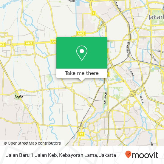 Jalan Baru 1 Jalan Keb, Kebayoran Lama map