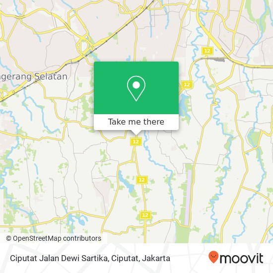 Ciputat Jalan Dewi Sartika, Ciputat map