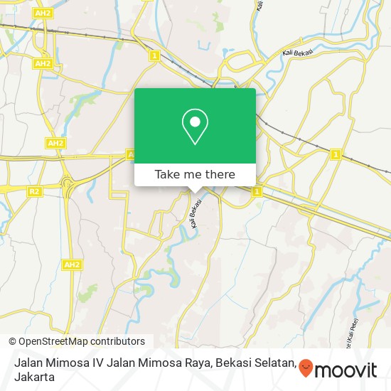 Jalan Mimosa IV Jalan Mimosa Raya, Bekasi Selatan map