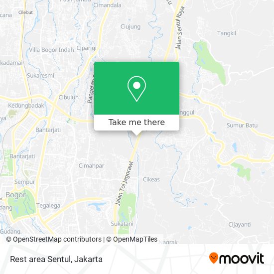 Rest area Sentul map