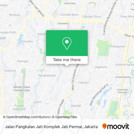 Jalan Pangkalan Jati Komplek Jati Permai map