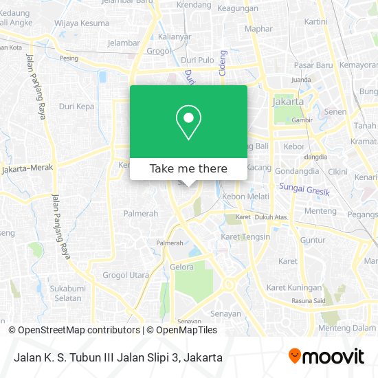 Jalan K. S. Tubun III Jalan Slipi 3 map