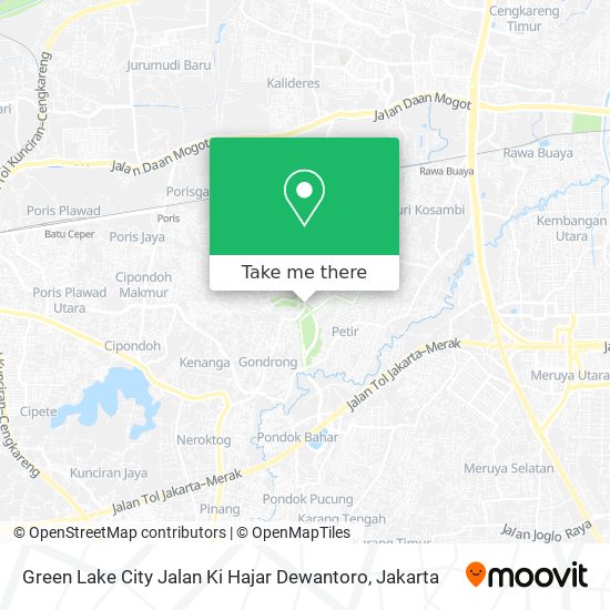 Green Lake City Jalan Ki Hajar Dewantoro map