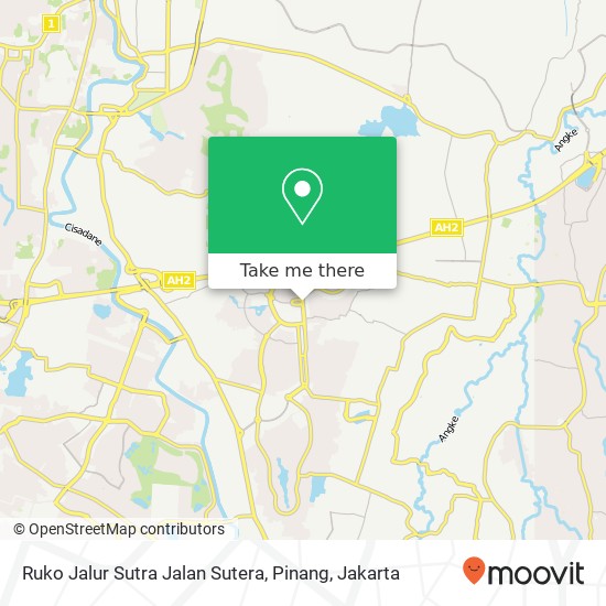 Ruko Jalur Sutra Jalan Sutera, Pinang map
