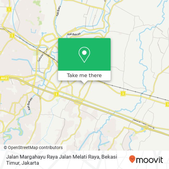 Jalan Margahayu Raya Jalan Melati Raya, Bekasi Timur map