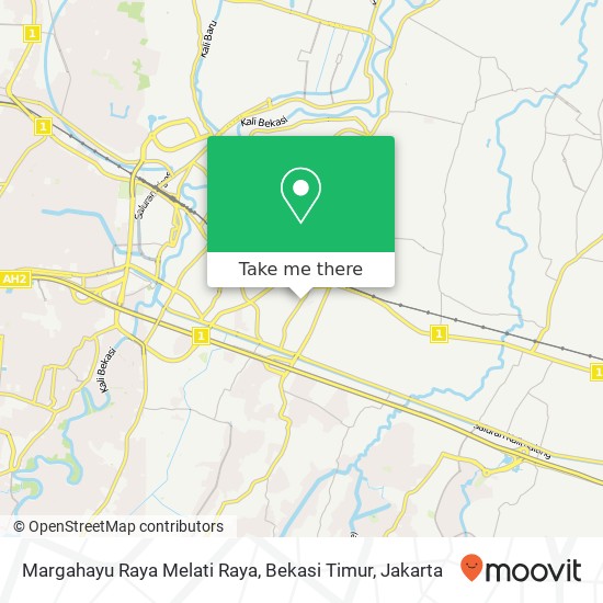 Margahayu Raya Melati Raya, Bekasi Timur map