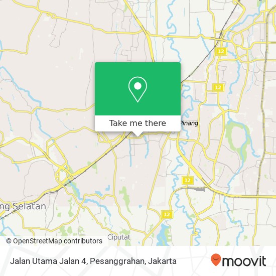 Jalan Utama Jalan 4, Pesanggrahan map