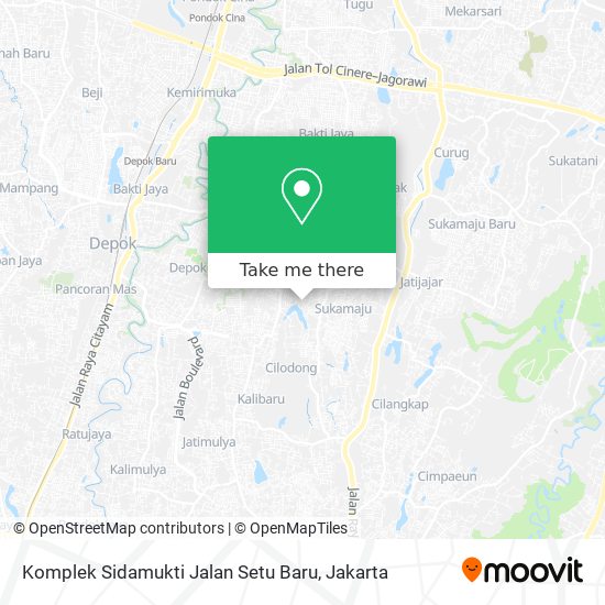 Komplek Sidamukti Jalan Setu Baru map