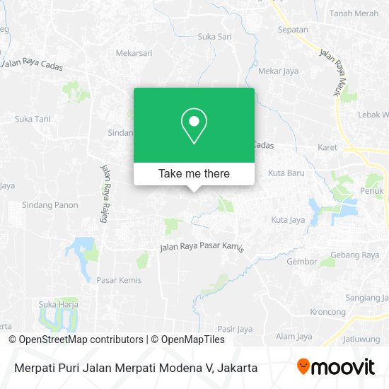 Merpati Puri Jalan Merpati Modena V, Pasar Kemis map