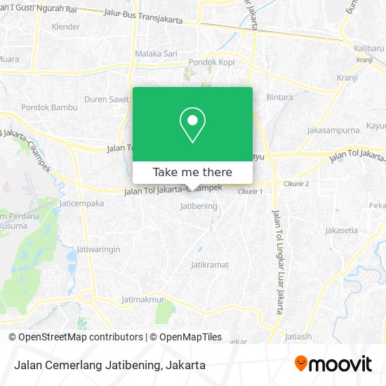 Jalan Cemerlang Jatibening map