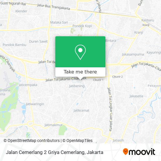 Jalan Cemerlang 2 Griya Cemerlang map