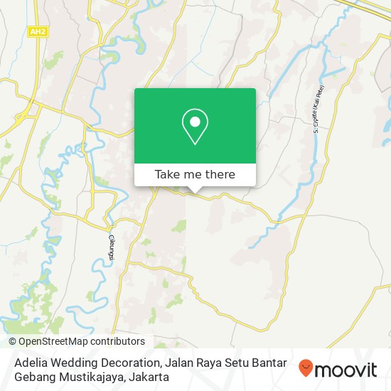 Adelia Wedding Decoration, Jalan Raya Setu Bantar Gebang Mustikajaya map