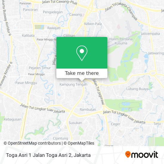 Toga Asri 1 Jalan Toga Asri 2 map