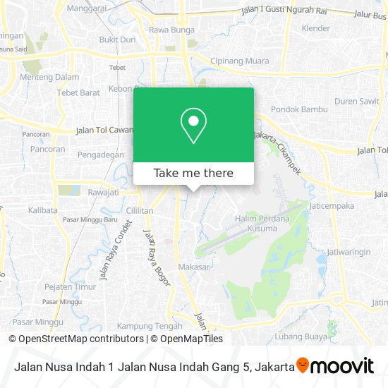 Jalan Nusa Indah 1 Jalan Nusa Indah Gang 5 map