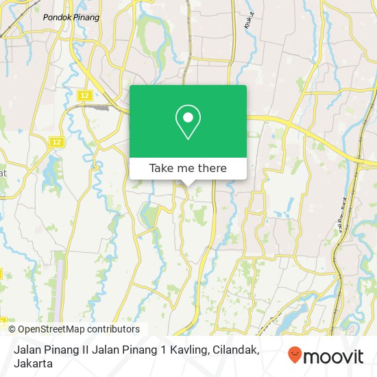 Jalan Pinang II Jalan Pinang 1 Kavling, Cilandak map