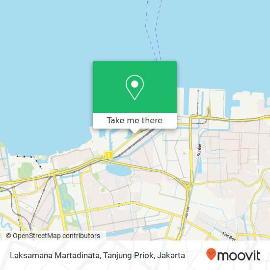 Laksamana Martadinata, Tanjung Priok map