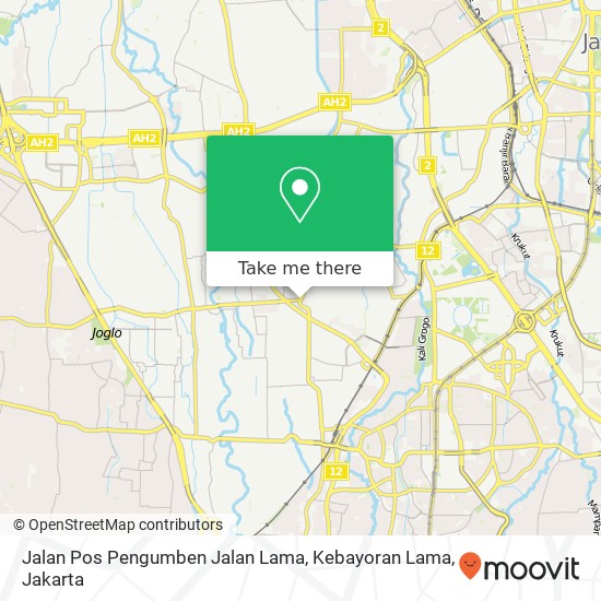 Jalan Pos Pengumben Jalan Lama, Kebayoran Lama map