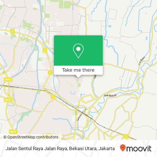 Jalan Sentul Raya Jalan Raya, Bekasi Utara map