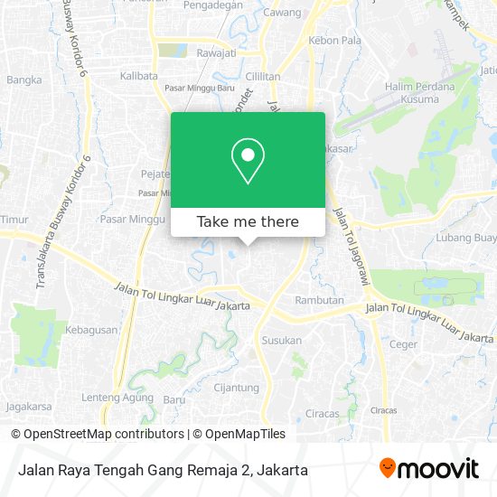 Jalan Raya Tengah Gang Remaja 2 map