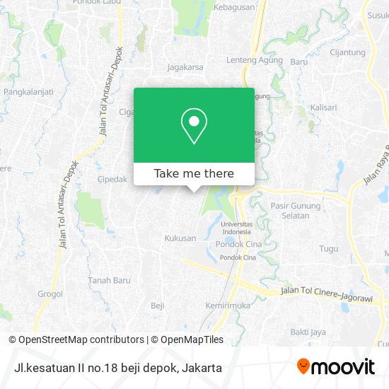 Jl.kesatuan II no.18 beji depok map