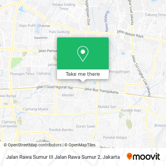 Jalan Rawa Sumur III Jalan Rawa Sumur 2 map