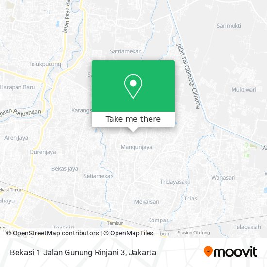 Bekasi 1 Jalan Gunung Rinjani 3 map