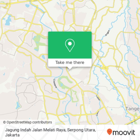 Jagung Indah Jalan Melati Raya, Serpong Utara map