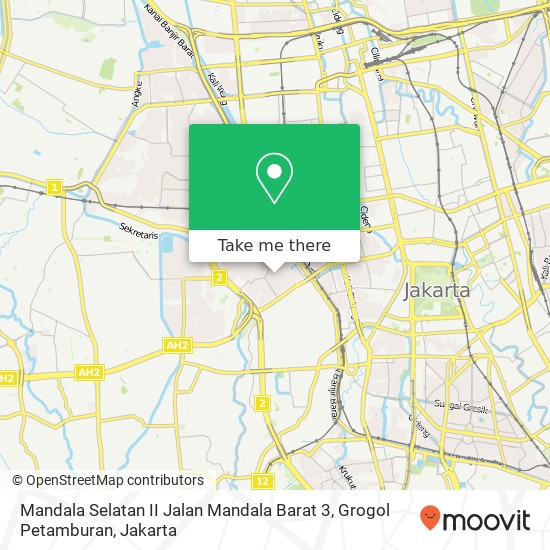 Mandala Selatan II Jalan Mandala Barat 3, Grogol Petamburan map