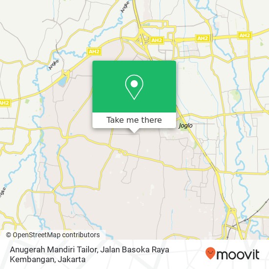 Anugerah Mandiri Tailor, Jalan Basoka Raya Kembangan map