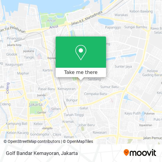 Golf Bandar Kemayoran map