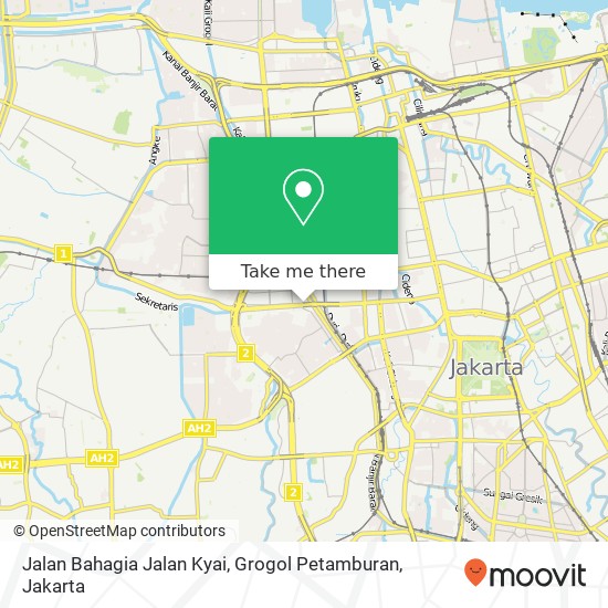 Jalan Bahagia Jalan Kyai, Grogol Petamburan map