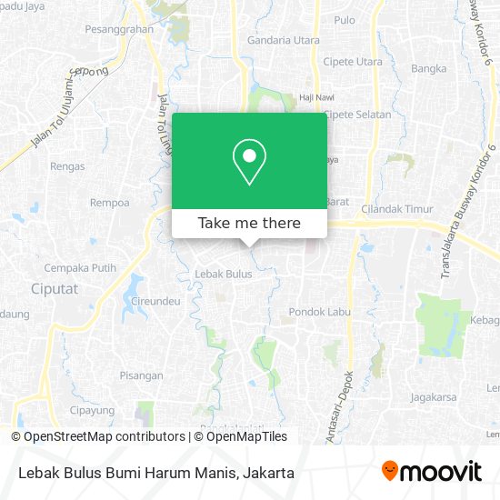 Lebak Bulus Bumi Harum Manis map