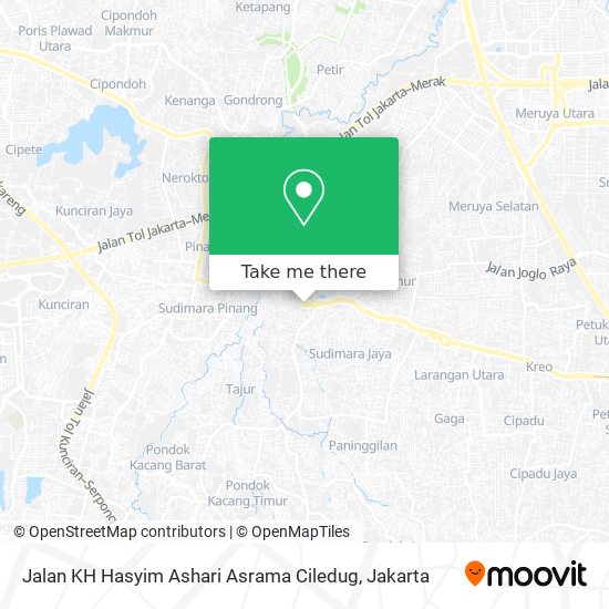 Jalan KH Hasyim Ashari Asrama Ciledug map