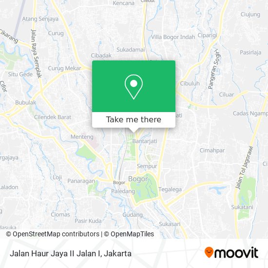 Jalan Haur Jaya II Jalan I map