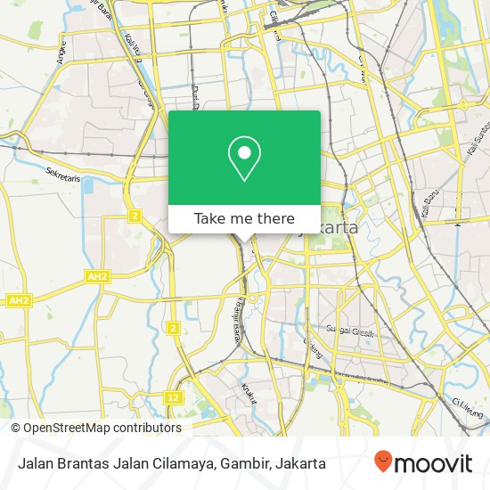 Jalan Brantas Jalan Cilamaya, Gambir map